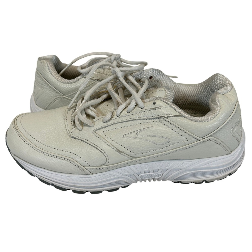 Brooks Addiction Walker 2 Women White Leather Walking Shoes Size 9.5